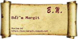 Böm Margit névjegykártya